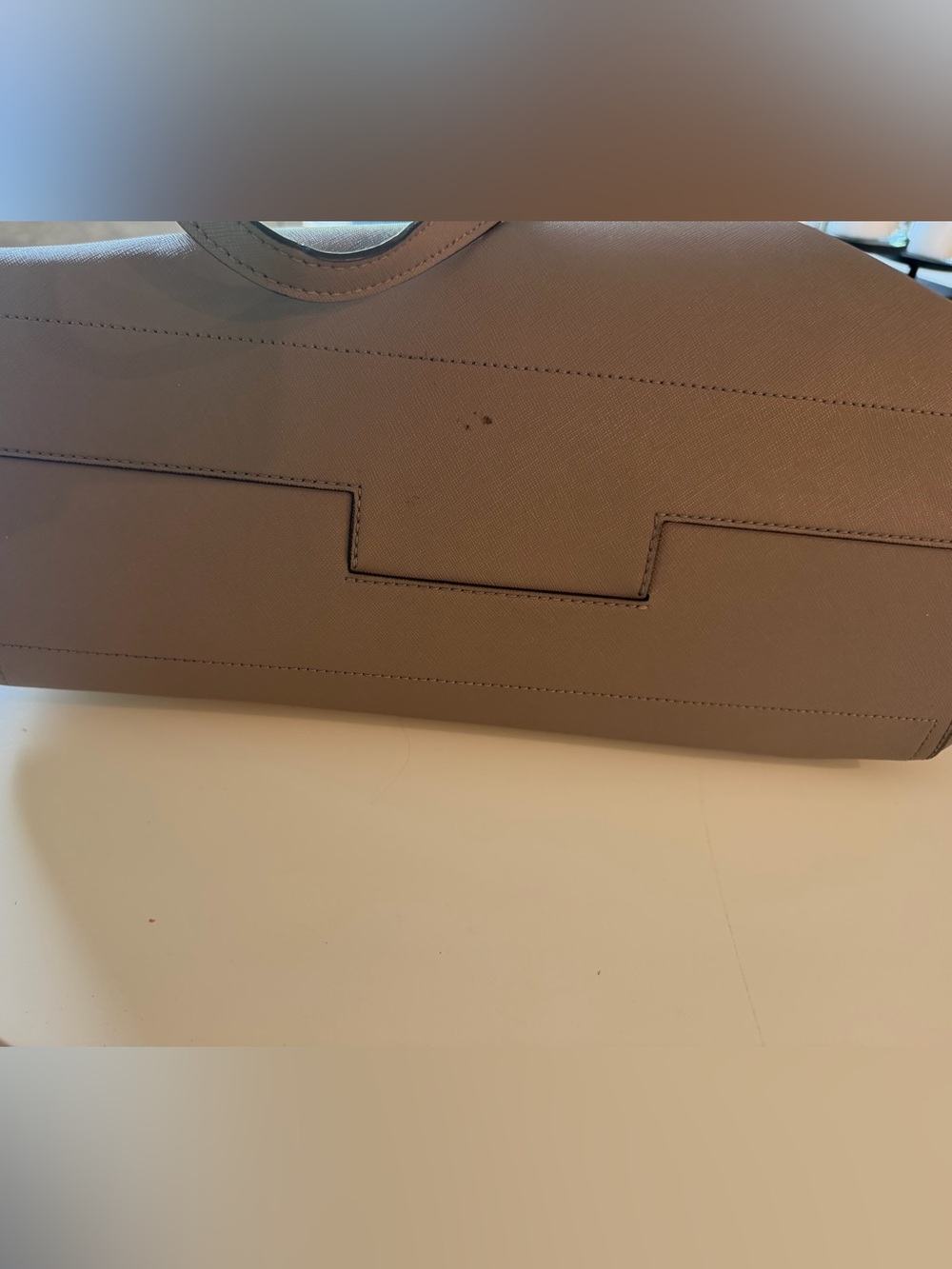 Tory Burch Taupe Leather Tote Bag - Picture 12 of 13